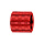 Charms Thabora grand modle pour homme en acier et aluminium anodis rouge brillant forme tube motif alvoles