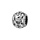 Charms Thabora en argent rhodi boule granite et diamante en petits cercles