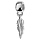 Charms Thabora en argent rhodi plume suspendue