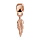 Charms Thabora en argent et dorure rose plume suspendue