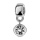 Charms Thabora en argent rhodi oxyde blanc serti clos suspendu