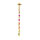 Boucles d'oreille  l'unit tige en argent et dorure jaune olive rsine multicolore dgrad rose vert