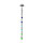 Boucles d'oreille  l'unit tige en argent rhodi olive rsine multicolore dgrad bleu vert