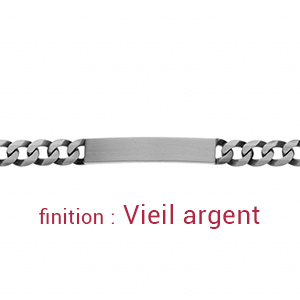 Gourmette en argent maille Hawa largeur 7mm et longueur 20cm - Vue 2