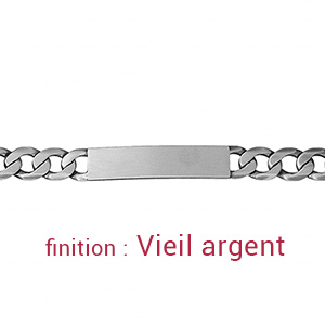 Gourmette en argent maille Hawa largeur 8mm et longueur 21cm - Vue 2