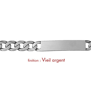 Gourmette en argent maille Hawa largeur 9mm et longueur 21cm - Vue 2