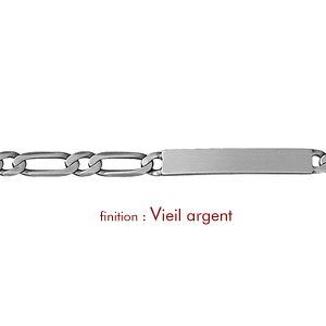 Gourmette en argent maille Hawa 1+1 largeur 5mm et longueur 18cm - Vue 2