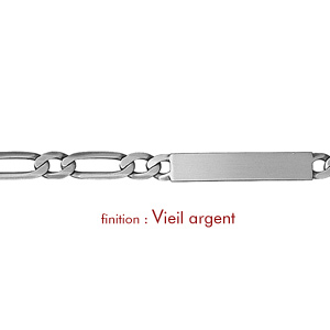 Gourmette en argent maille Hawa 1+1 largeur 6mm et longueur 18cm - Vue 2