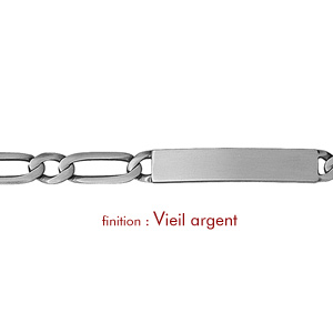 Gourmette en argent maille Hawa 1+1 largeur 7mm et longueur 20cm - Vue 2