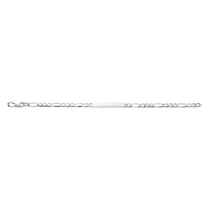 Gourmette en argent maille Hawa 1+3 largeur 5mm et longueur 18cm - Vue 2