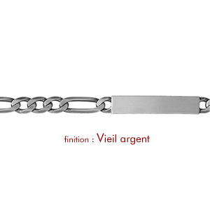 Gourmette en argent maille Hawa 1+3 largeur 6mm et longueur 18cm - Vue 2