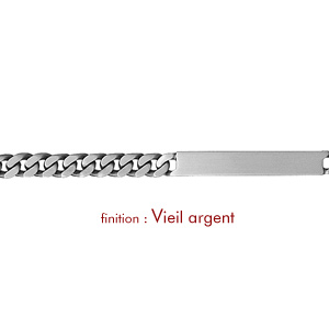 Gourmette en argent maille serre largeur 5mm et longueur 18cm - Vue 2