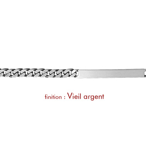 Gourmette en argent maille serre largeur 4mm et longueur 18cm - Vue 2