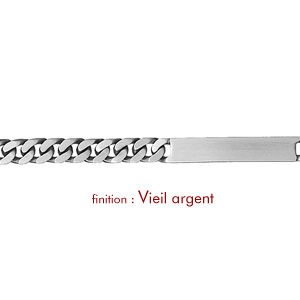 Gourmette en argent maille serre largeur 6mm et longueur 18cm - Vue 2