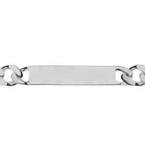 Gourmette en argent maille serre largeur 10mm et longueur 21,5cm - Vue 2