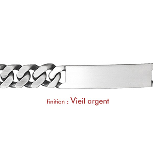 Gourmette en argent maille serre largeur 11mm et longueur 22cm - Vue 2