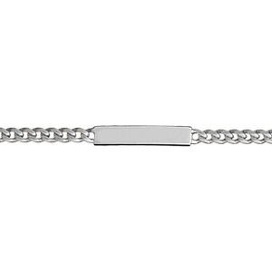 Gourmette pour enfant en argent maille serre largeur 3mm et longueur 14cm + 2cm de rallonge - Vue 2