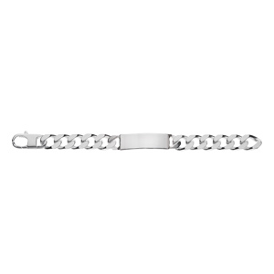 Gourmette en argent maille serre largeur 14mm et longueur 23cm - Vue 2