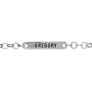 Gourmette pour enfant en argent maille anneaux longueur 17cm réglable - Vue 2