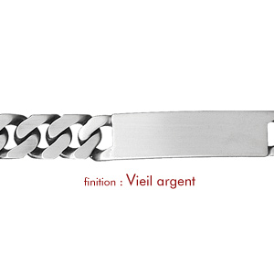 Gourmette en argent maille serre largeur 12mm et longueur 23cm - Vue 2