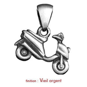 Pendentif Scooter en argent - Vue 2