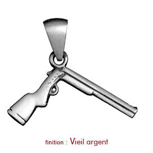 Pendentif en argent fusil - Vue 2