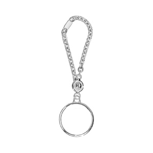 Porte-clef porte pice en argent diamtre 23,5mm - Vue 2