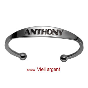 Bracelet jonc en argent esclave - grand modle - Vue 2