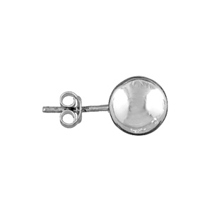 Boucles d\'oreilles en argent rhodi boule de 10mm et fermoir poussette - Vue 2