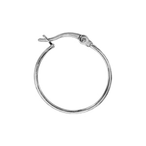Créoles en argent rhodié fantaisies 2 anneaux en glitter blanc - Vue 2