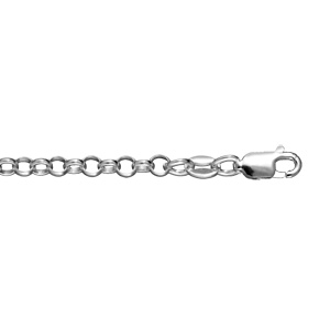 Bracelet en argent chane petites maille jaseron - longueur 18cm - Vue 2