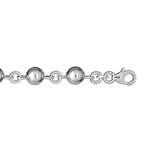 Bracelet en argent boules marseillaises largeur 6mm et longueur 19cm - Vue 2
