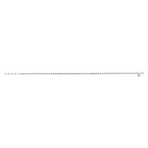 Bracelet en argent rhodié avec oxydes blancs sertis tennis 3mm - 16+3cm - Vue 2