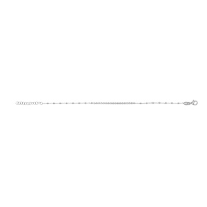 Bracelet en argent rhodié pavé d\'oxydes blancs sertis tennis avec motif carré - 16+3cm - Vue 2