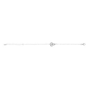Bracelet en argent rhodié triskel 10mm - 14.5+4cm - Vue 2