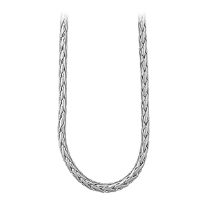 Chaîne en argent maille palmier - longueur 45cm largeur 3mm - Vue 2