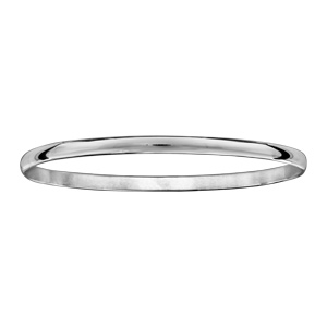 Bracelet jonc en argent massif largeur 4mm et diamtre 60mm - Vue 2