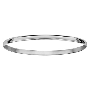 Bracelet jonc en argent massif largeur 4mm et diamtre 62mm - Vue 2