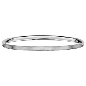 Bracelet jonc en argent massif largeur 4mm et diamtre 65mm - Vue 2