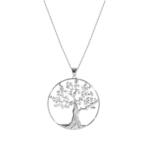 Collier argent massif arbre de vie 44+5cm - Vue 2