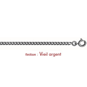 Chane en argent maille serre largeur 2,5mm et longueur 45cm - Vue 2