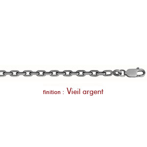 Chane en argent maille forat largeur 2.7mm et longueur 55cm - Vue 2