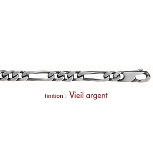 Chane en argent mailles 1+3 largeur 5mm et longueur 50cm - Vue 2