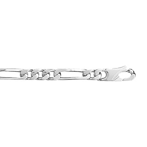 Bracelet en argent chane maille figaro 1+3 largeur 5mm et longueur 21cm - Vue 2