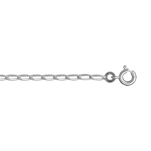 Bracelet en argent chane maille cheval largeur 1,8mm et longueur 18cm - Vue 2