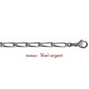 Chane en argent maille cheval largeur 4mm et longueur 50cm - Vue 2