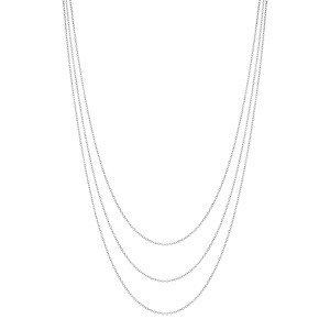 Collier en argent rhodi 3 chanes 40/45/50cm - Vue 2