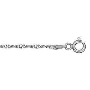 Chane en argent maille Singapour longueur 45cm - Vue 2