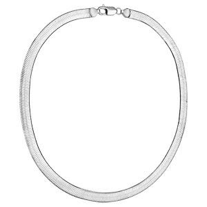 Chane en argent maille miroir - longueur 42cm - Vue 2