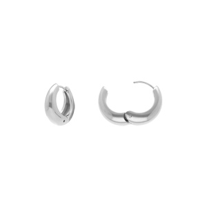 Créoles articulée acier 17mm cubaine - Vue 2
